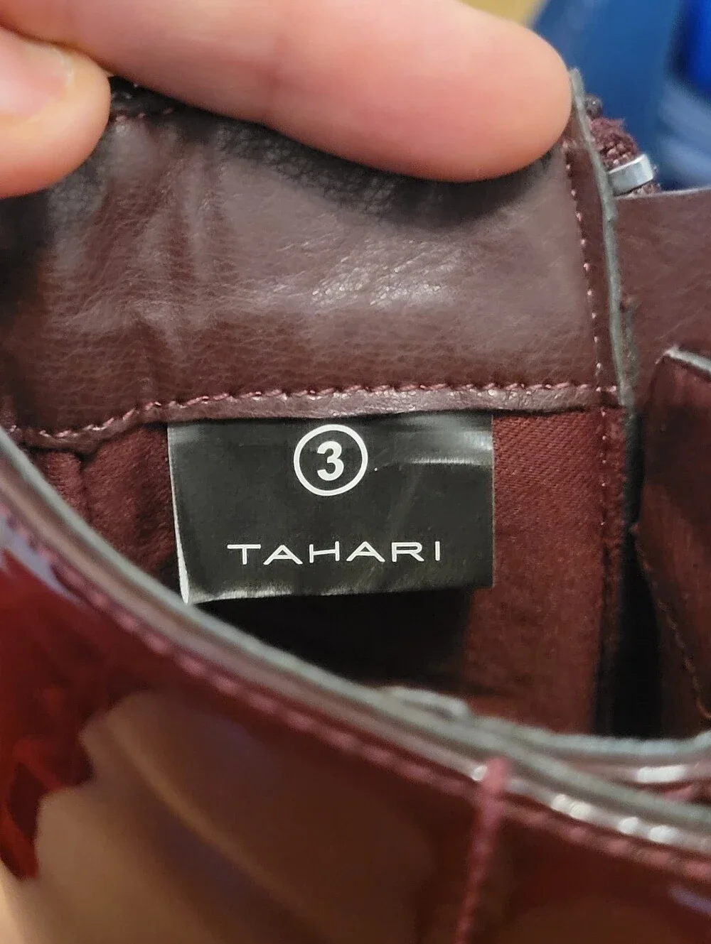 Combat Boots in Burgundy glossy patent leather sz.3 Little girl Tahari